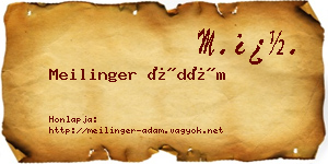 Meilinger Ádám névjegykártya